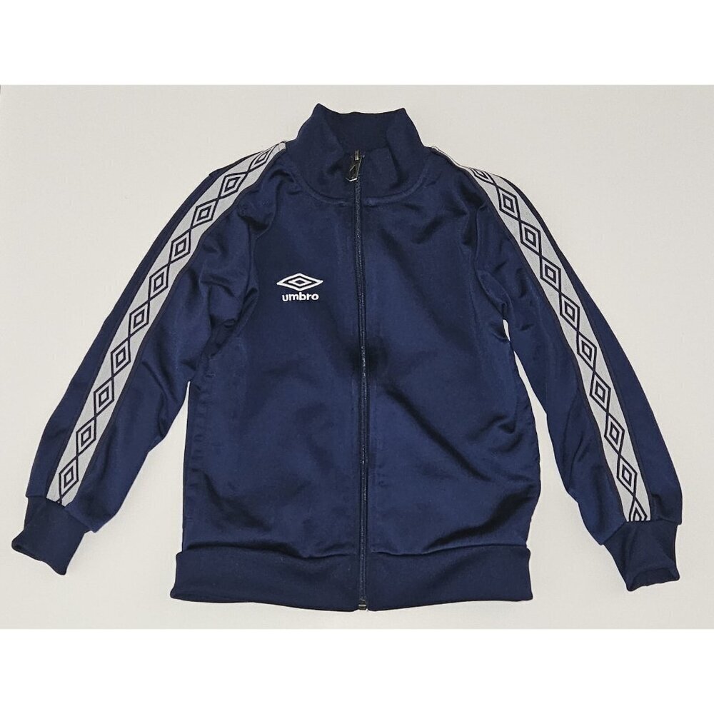 Umbro Full-Zip Track Jacket Navy Blue Youth Boy Girl XS 4/5